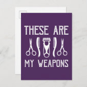 These Are My Weapons Postkarte (Vorne/Hinten)