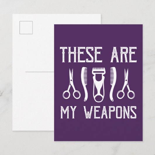 These Are My Weapons Postkarte (Vorne/Hinten)