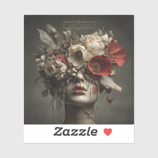 These Fleeting Lips — Gothic Fine Art Aufkleber (Blatt)