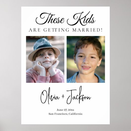 These Kids Are Getting Married Rehearsal Dinner Poster (Vorne)