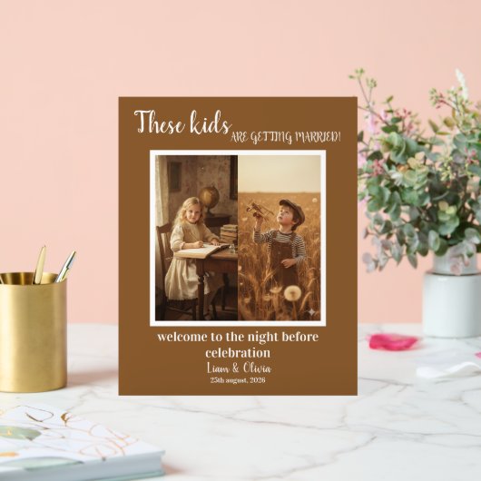 These Kids Are Getting Married The Night Before Acrylschild (Hochzeit)