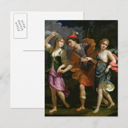 Theseus mit Ariadne und Phaedra Postkarte (Vorne/Hinten)