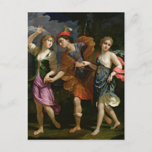 Theseus mit Ariadne und Phaedra Postkarte (Vorderseite)