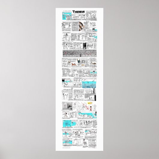 Theseus und Minotaur - Graumythcomix-Streifen Poster (Vorne)