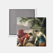 Theseus und seine Mutter Aethra, c.1635-36 Magnet (Vorderseite/Rückseite)