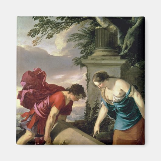 Theseus und seine Mutter Aethra, c.1635-36 Magnet (Vorne)