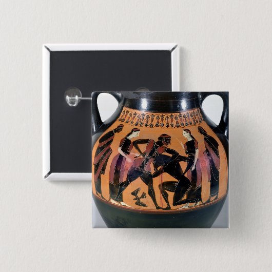 Theseus, welches das Minotaur kämpft Button (Vorne & Hinten)