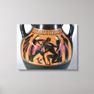 Theseus, welches das Minotaur kämpft Leinwanddruck