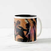 Theseus, welches das Minotaur kämpft Zweifarbige Tasse (VorderseiteRechts)