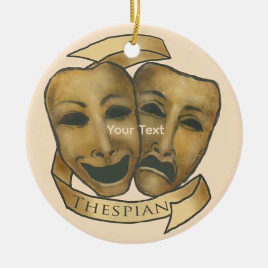 Thespian Actor  Keramik Ornament (Vorne)