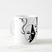 Thespian Mask Kaffeetasse (Vorderseite Links)