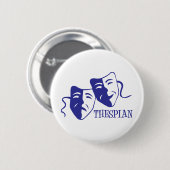 Thespianblau Button (Vorne & Hinten)