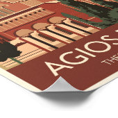 Thessaloniki Agios Pavlos Reisen Vintag Poster (Ecke)
