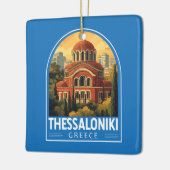 Thessaloniki Griechenland Agios Pavlos Travel Art  Keramikornament (Links)