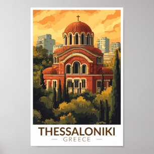 Thessaloniki Griechenland Agios Pavlos Travel Art  Poster