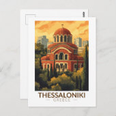 Thessaloniki Griechenland Agios Pavlos Travel Art Postkarte (Vorne/Hinten)