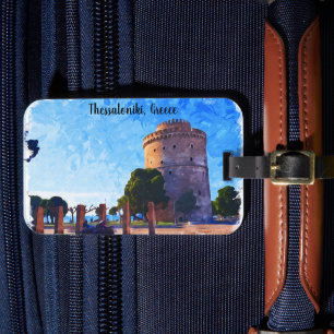 Thessaloniki Griechenland Aquarellbilder Gepäckanhänger