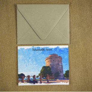 Thessaloniki Griechenland Aquarellbilder Postkarte