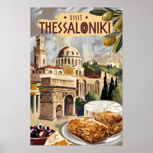 Thessaloniki Griechenland Malerische Reise Kunst V Poster