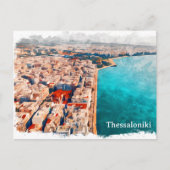 Thessaloniki Griechenland Panorama-Aussicht Postkarte (Vorderseite)