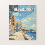 Thessaloniki Griechenland Reisen Kunst Vintag Puzzle<br><div class="desc">Thessaloniki retro Vektor Reise Design. Thessaloniki ist eine griechische Hafenstadt am Thermaischen Golf der Ägäis.</div>