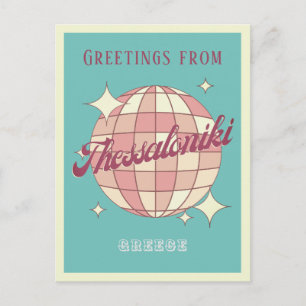 Thessaloniki Griechenland Rückreise Vintage Postka Postkarte