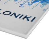 Thessaloniki Griechenland Skyline Blue Schneidebrett (Ecke)