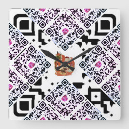 #thesurfingmermaid_Florida Quadratische Wanduhr