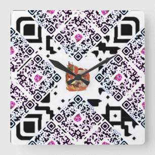 #thesurfingmermaid_Florida Quadratische Wanduhr