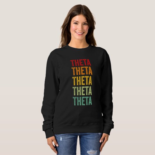 Theta Crypto Rainbow Text Sweatshirt (Vorne ganz)