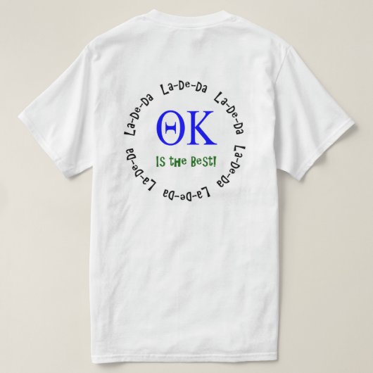 Theta-Kappa La-De-DA Shirt (Design Rückseite)