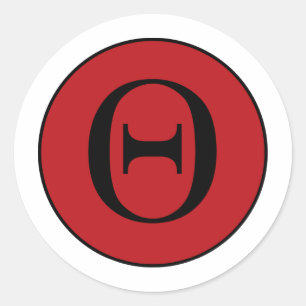 Theta Runder Aufkleber