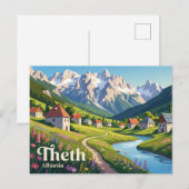 Theth Albanien Postkarte (Vorne/Hinten)