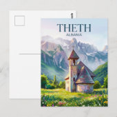 Theth Steinkirche Albanien Postkarte (Vorne/Hinten)