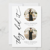 They Did It Joint Graduation Photo Einladung (Vorderseite)