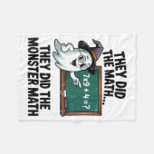 They Did Monster Math Teacher Halloween Costume Ma Fleecedecke (Vorderseite (Horizontal))