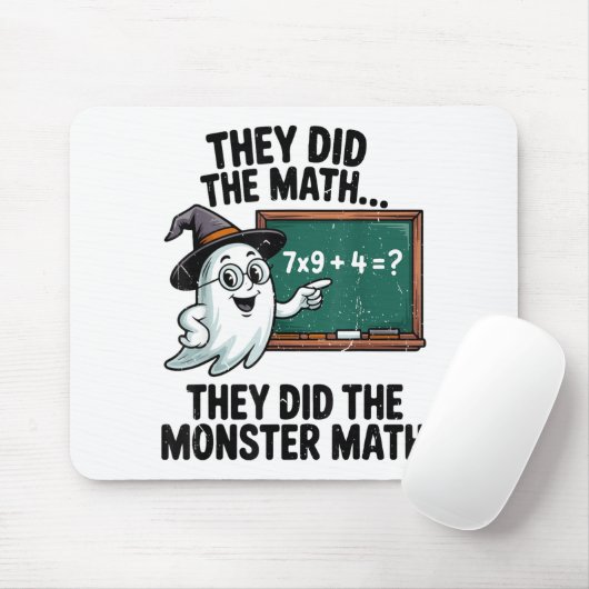 They Did Monster Math Teacher Halloween Costume Ma Mousepad (Mit Mouse)