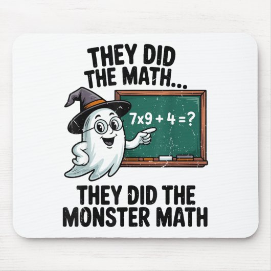 They Did Monster Math Teacher Halloween Costume Ma Mousepad (Vorne)