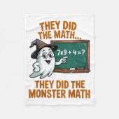 They Did Monster Math Teacher Halloween Costume Pr Fleecedecke (Vorderseite)