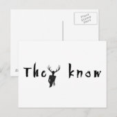 they know.... postcard postkarte (Vorne/Hinten)