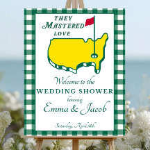 They Mastered Love Wedding Shower Welcome Sign