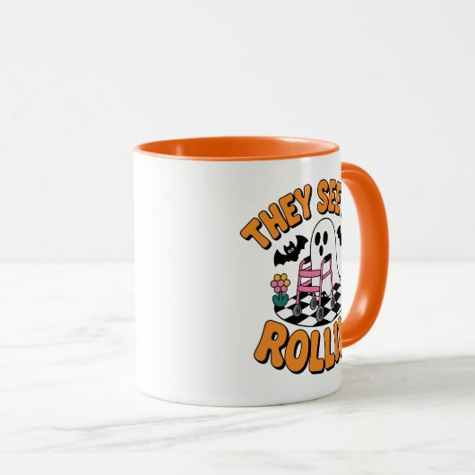 They See Me Rollin' Funny Ghost Walker Quote Tasse (VorderseiteRechts)