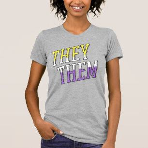 They Them Nichtbinäre Farben T-Shirt
