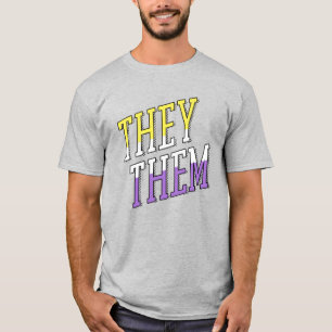 They Them Nichtbinäre Farben T-Shirt