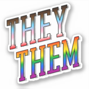 They/Them Progress Stolz Aufkleber