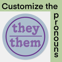 They them Pronomen | blau und lila
