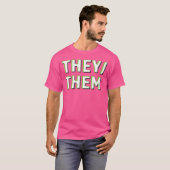 They Them Pronouns Agender Non Binary Lgbtq Optica T-Shirt (Vorne ganz)