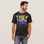 They Them Their Agender Non Binary Stolz Fürwörter T-Shirt (Vorne ganz)