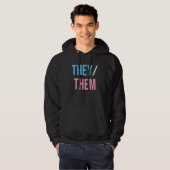 They Them Their Pronouns for Nonbinary Enby NB LGB Hoodie (Vorne ganz)