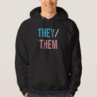 They Them Their Pronouns for Nonbinary Enby NB LGB Hoodie